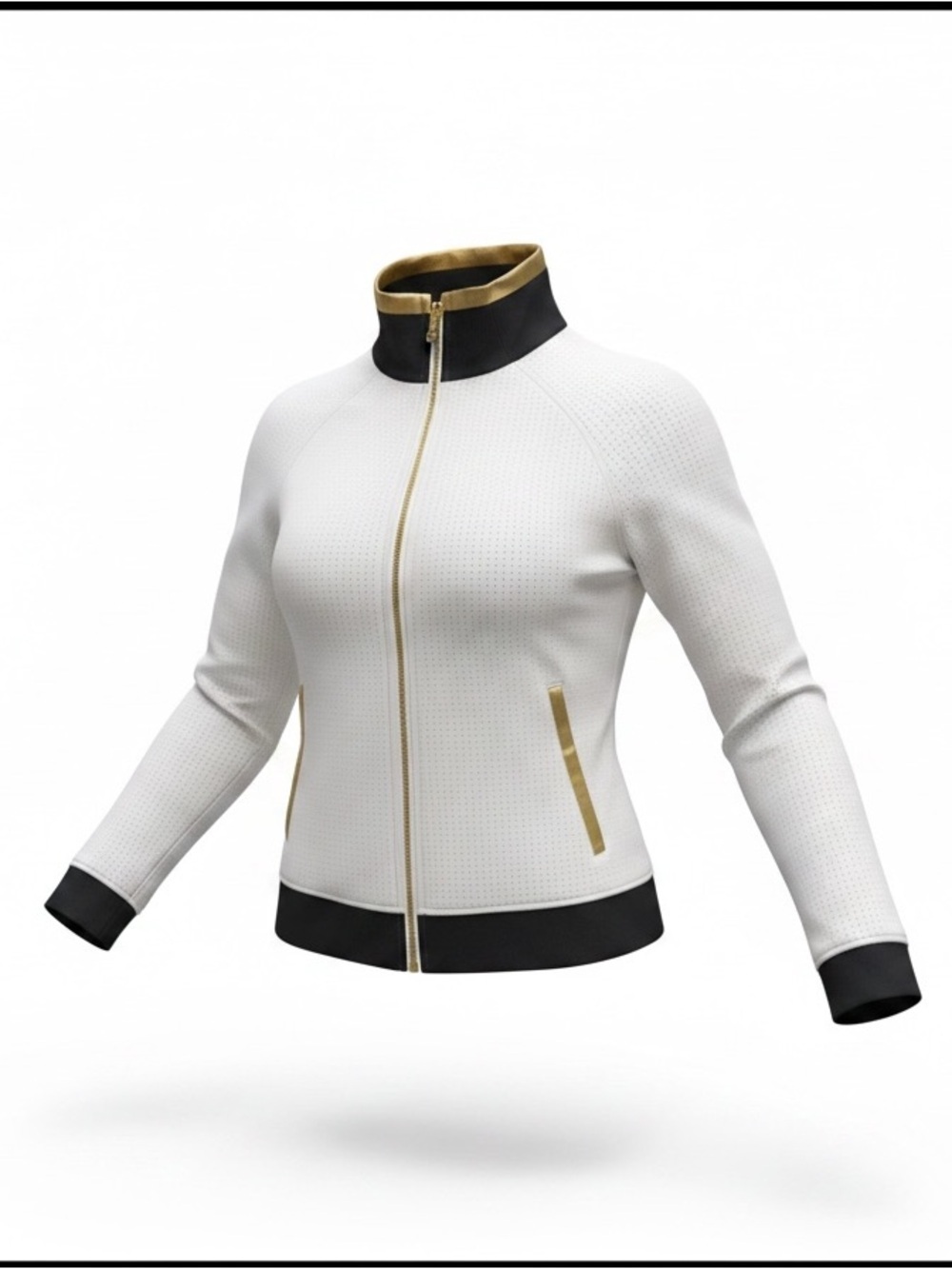Lululemon Sweaty or Not Jacket Black White Gold Size 6 Rare EUC